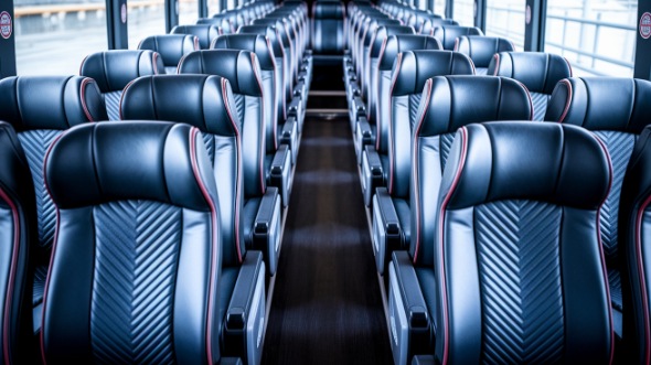 greeley 50 passenger charter bus inside