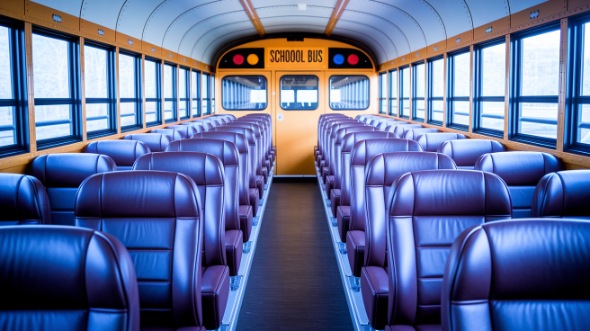 school bus rental interior thornton